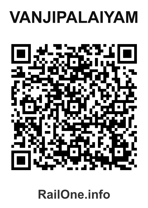RailOne QR Code for Vanjipalaiyam station