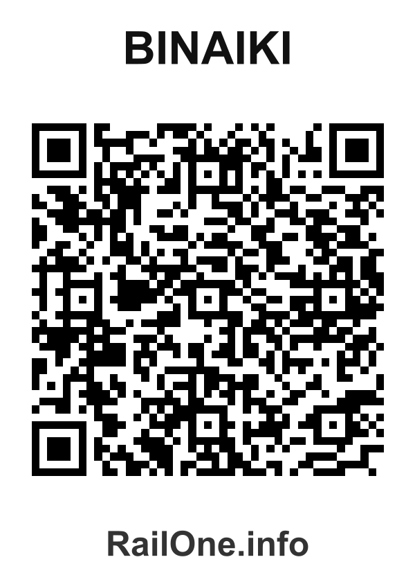 RailOne QR Code for Binaiki station