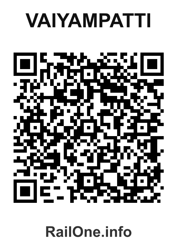 RailOne QR Code for Vaiyampatti station