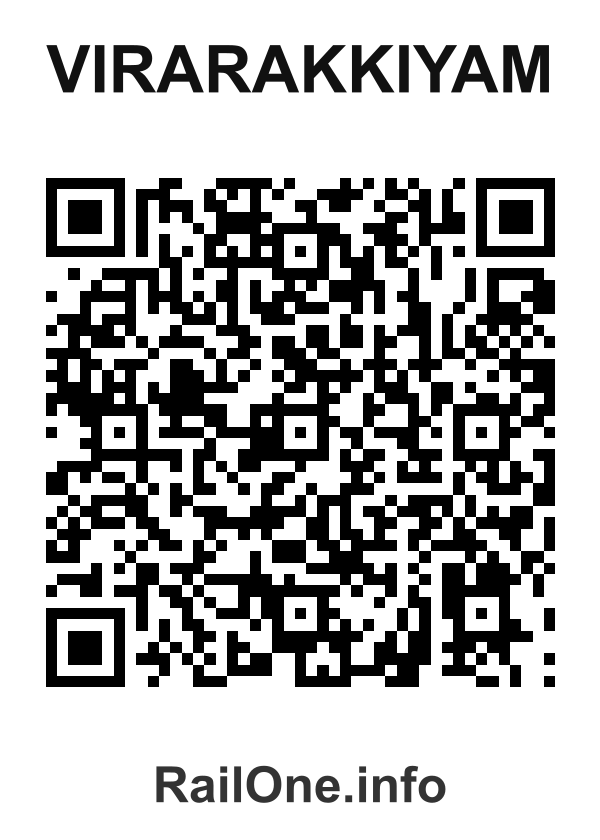 RailOne QR Code for Virarakkiyam station