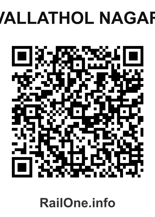 RailOne QR Code for Vallathol Nagar station