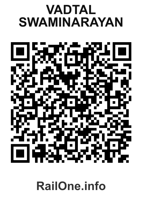 RailOne QR Code for Vadtal Swaminarayan station