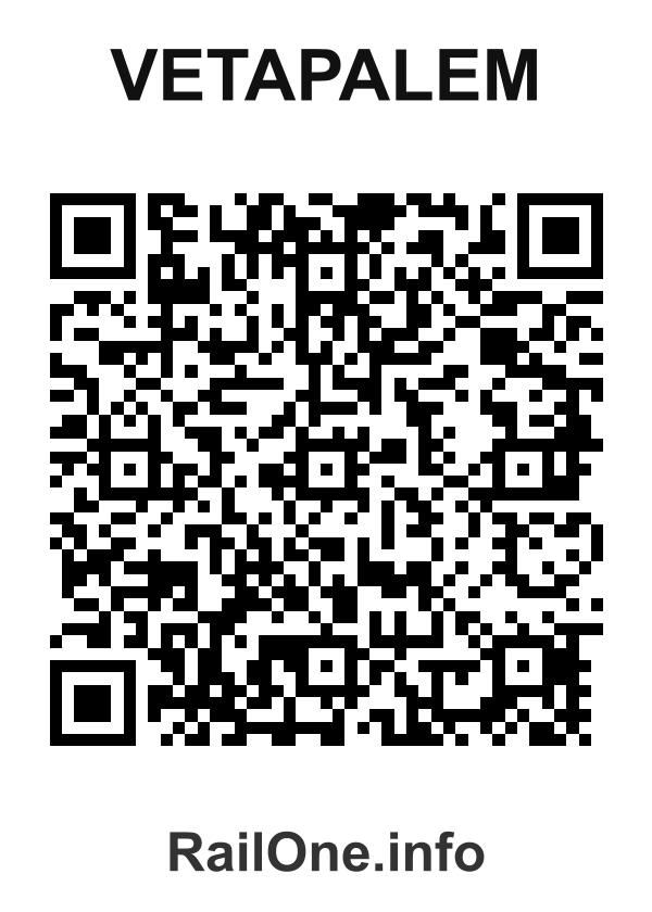 RailOne QR Code for Vetapalem station