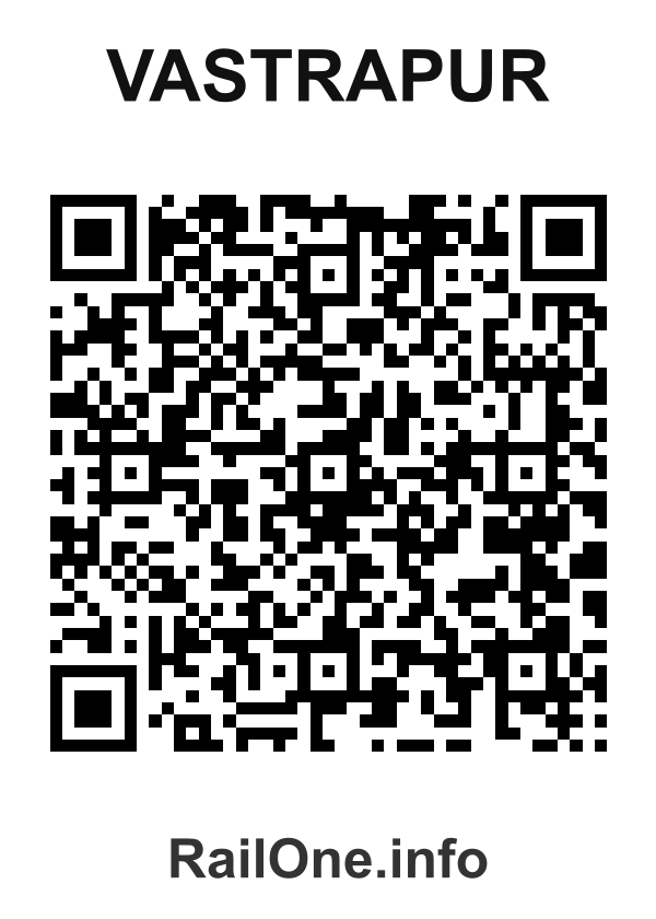 RailOne QR Code for Vastrapur station