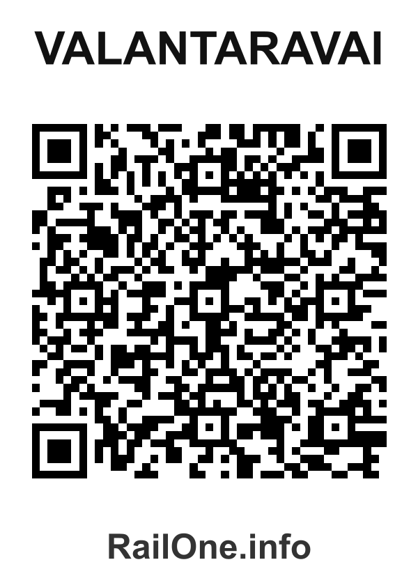 RailOne QR Code for Valantaravai station