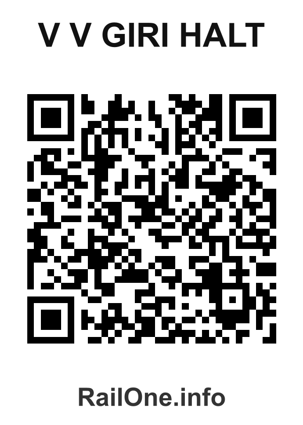 RailOne QR Code for V V Giri Halt station