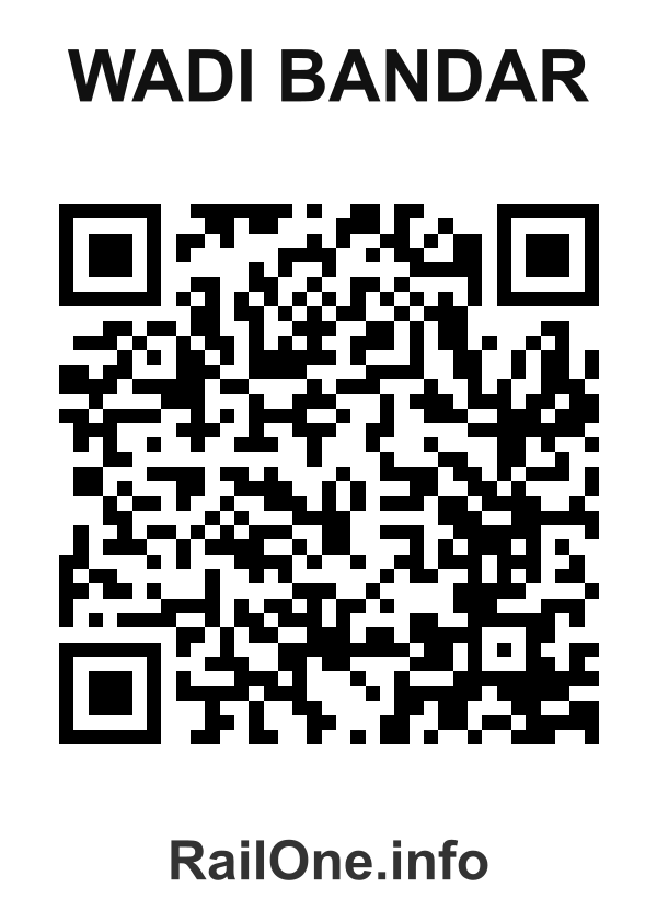 RailOne QR Code for Wadi Bandar station