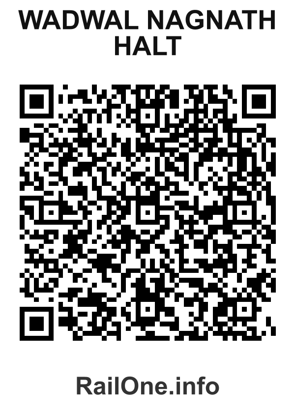 RailOne QR Code for Wadwal Nagnath Halt station