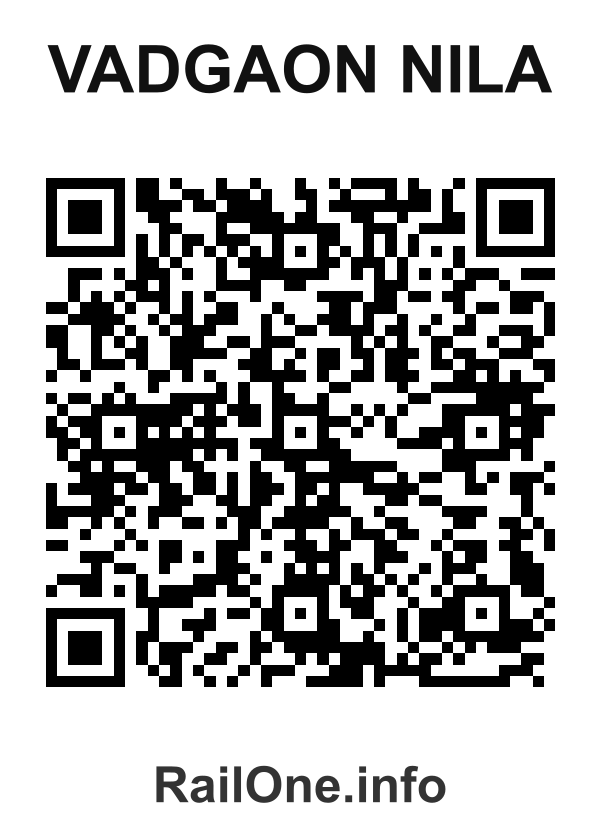 RailOne QR Code for Vadgaon Nila station