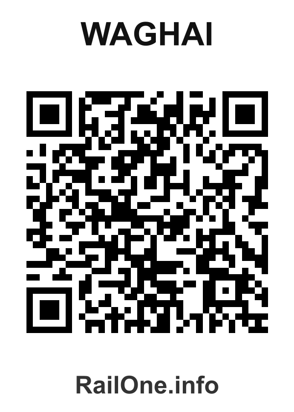 RailOne QR Code for Waghai station