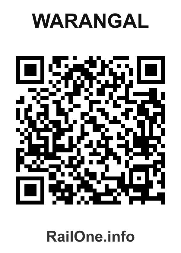 RailOne QR Code for Warangal station