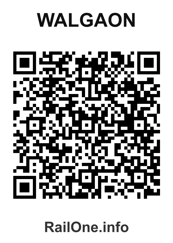 RailOne QR Code for Walgaon station