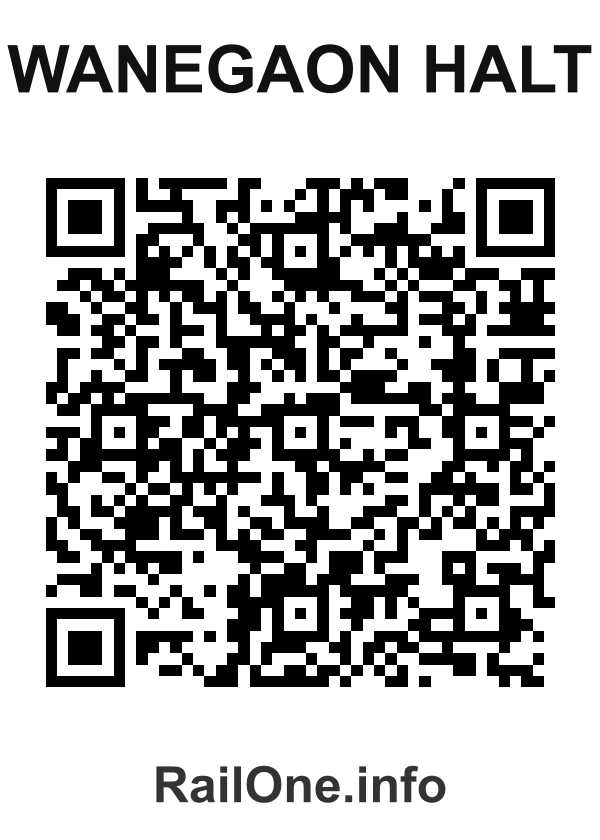 RailOne QR Code for Wanegaon Halt station