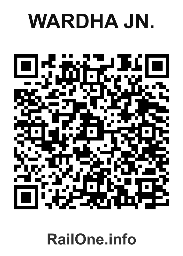 RailOne QR Code for Wardha Jn. station