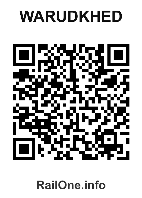 RailOne QR Code for Warudkhed station
