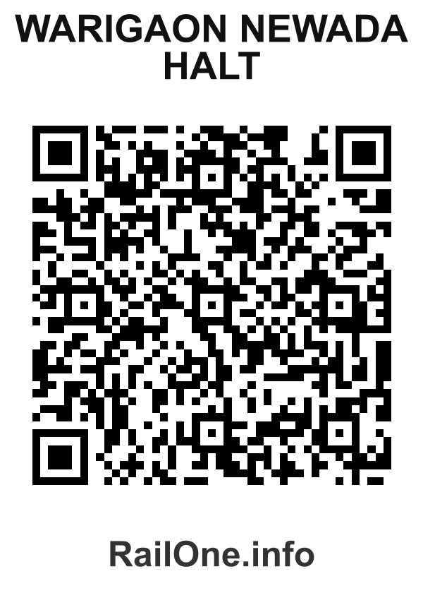 RailOne QR Code for Warigaon Newada Halt station