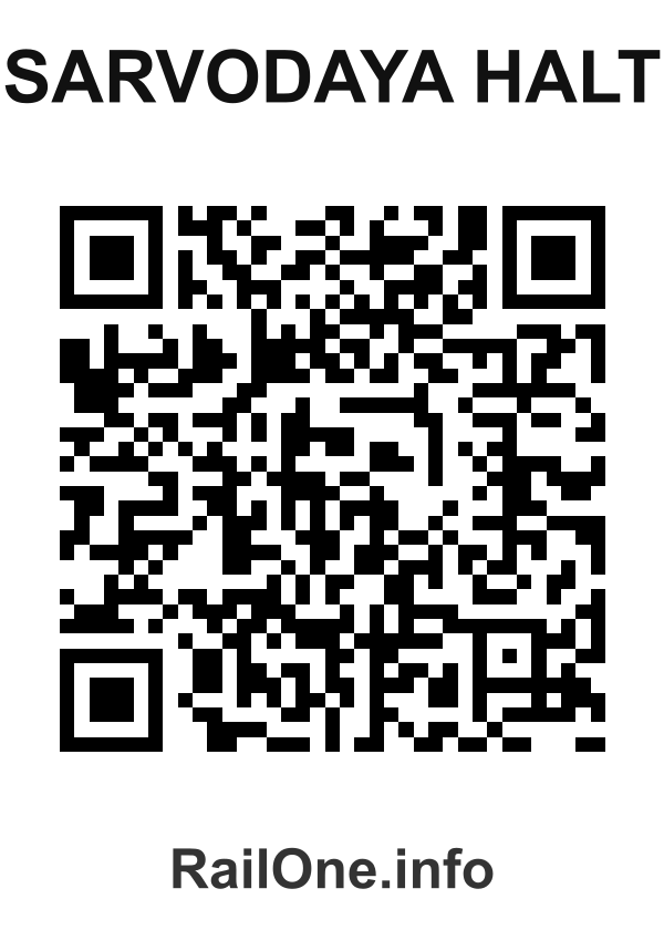 RailOne QR Code for Sarvodaya Halt station
