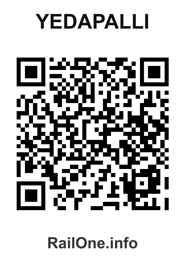 RailOne QR Code for Yedapalli station
