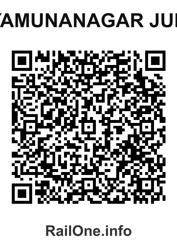 RailOne QR Code for Yamunanagar Jud station