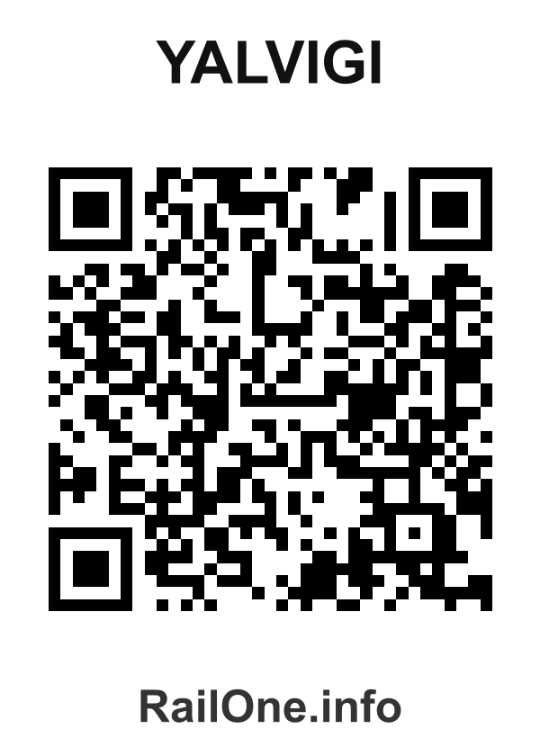 RailOne QR Code for Yalvigi station