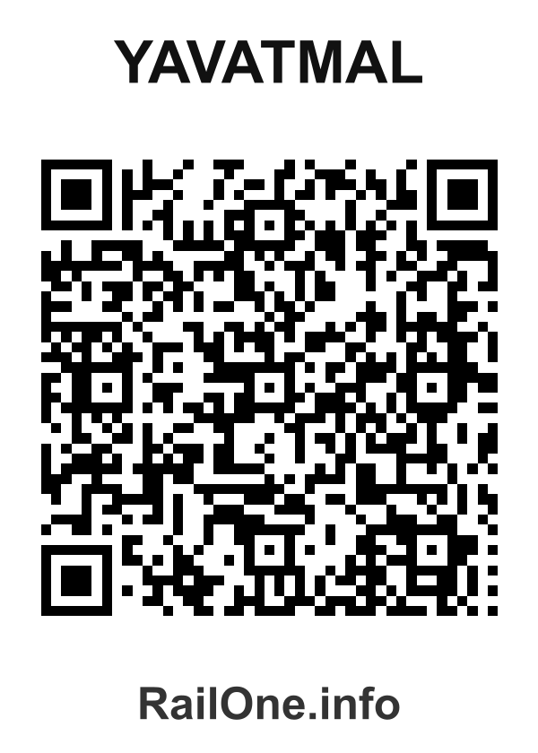 RailOne QR Code for Yavatmal station