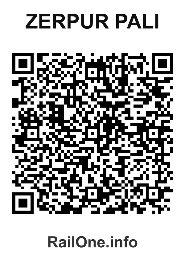RailOne QR Code for Zerpur Pali station