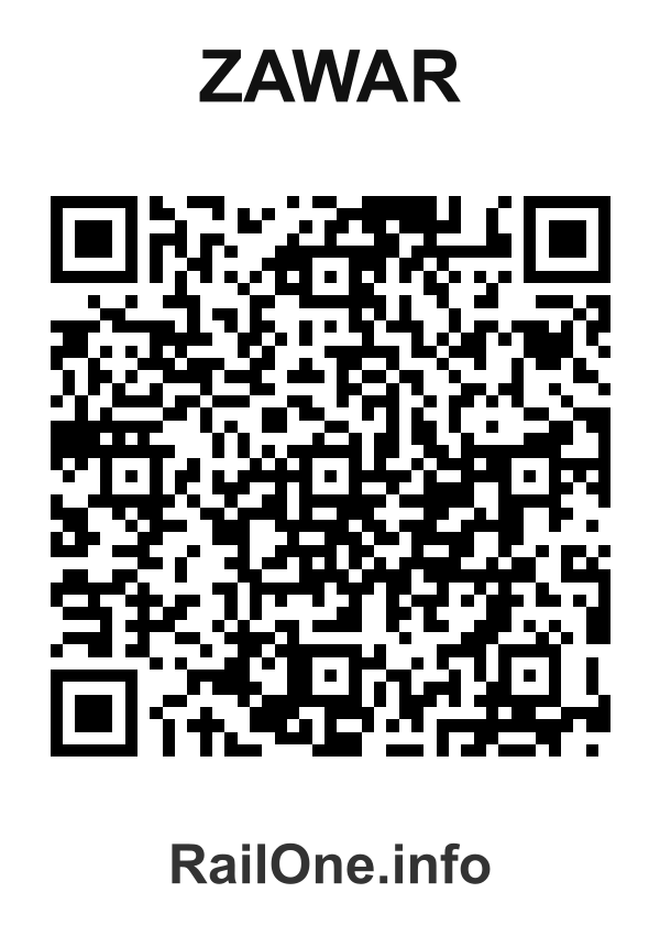 RailOne QR Code for Zawar station